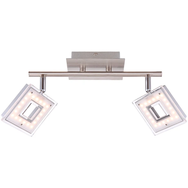 

светильник-спот globo 56138-2, led, 2*4,2w матовый никель