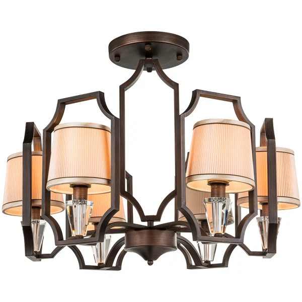 Фото Люстра globo потолочная  69005-6, e14, 6*40w антик