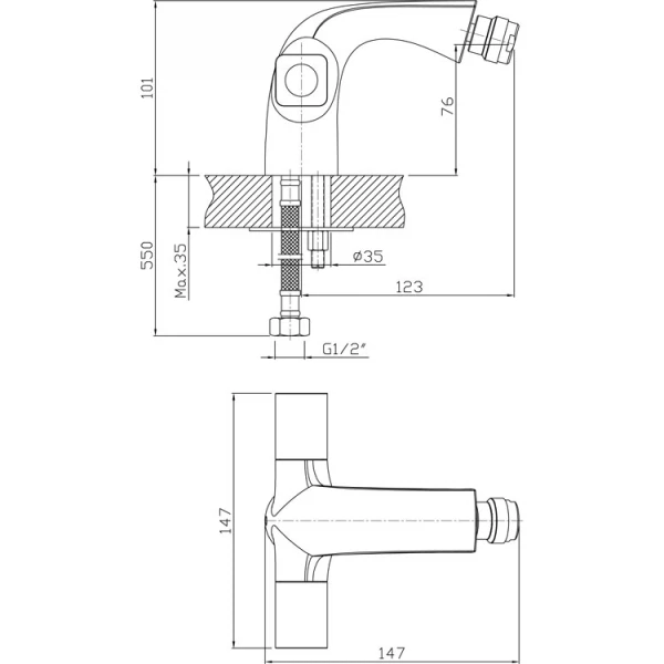 Фото Смесители для биде вентильный zollen heide he21620711