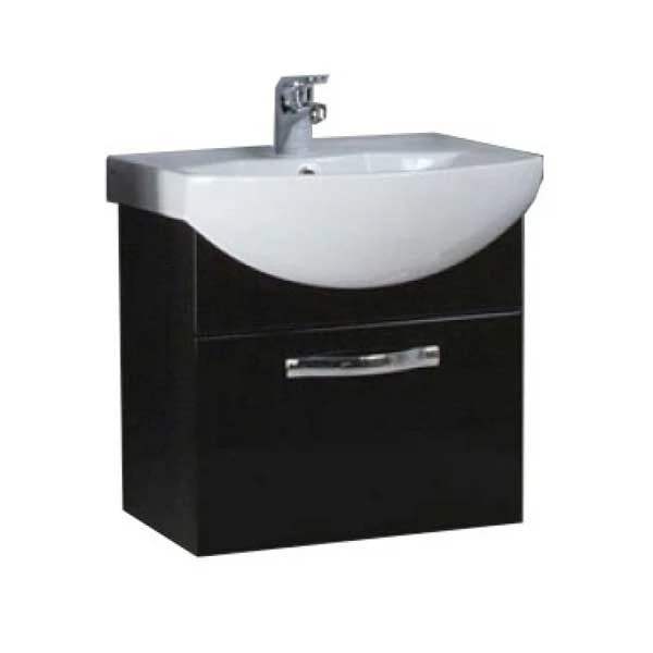 Фото Тумба под раковину подвесная акватон ария 50 чёрный глянец 1a140301aa950