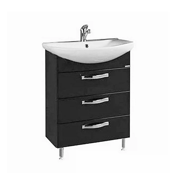 Фото Тумба под раковину акватон ария 65 чёрный глянец 1a123401aa950