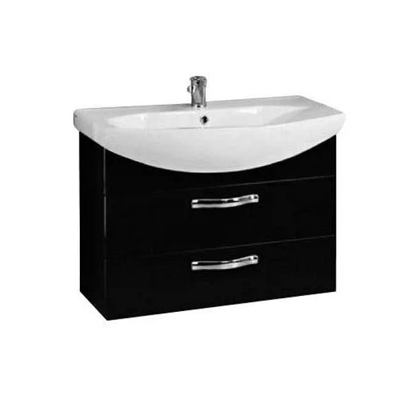 Фото Тумба под раковину акватон ария 80 чёрный глянец/smile 1a140801aa950