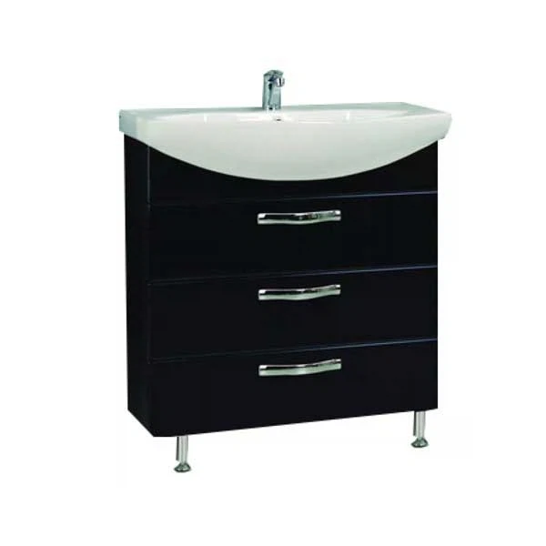 Фото Тумба под раковину акватон ария 80 тёмно-коричневая/smile 1a141301aa430