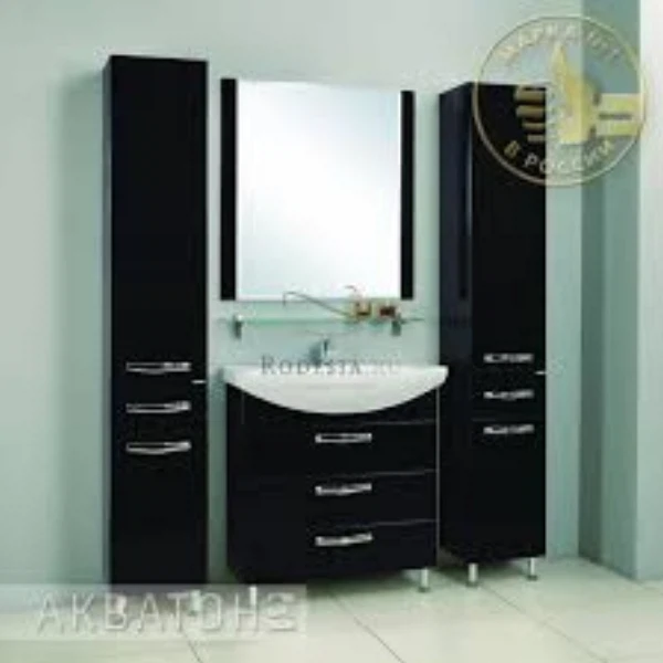 Фото Шкаф-пенал акватон ария тёмно-коричневый 1a134403aa430