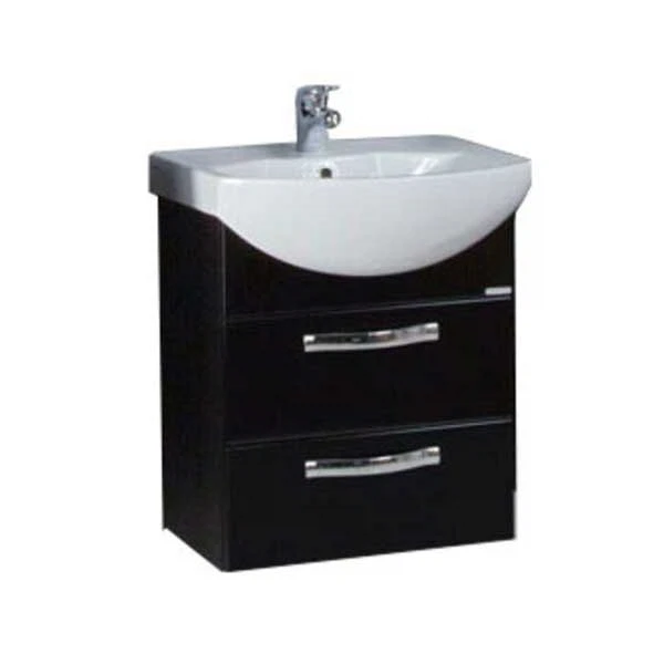 Фото Тумба под раковину подвесная акватон ария 50 чёрный глянец 1a140001aa950