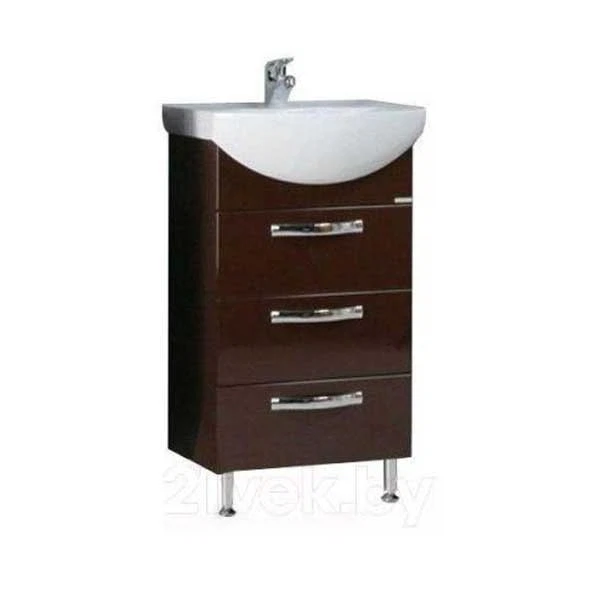 Фото Тумба под раковину акватон ария 50 тёмно-коричневая 1a140201aa430