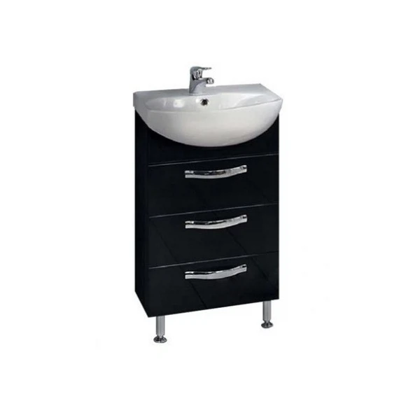 Фото Тумба под раковину акватон ария 50 чёрный глянец 1a140201aa950