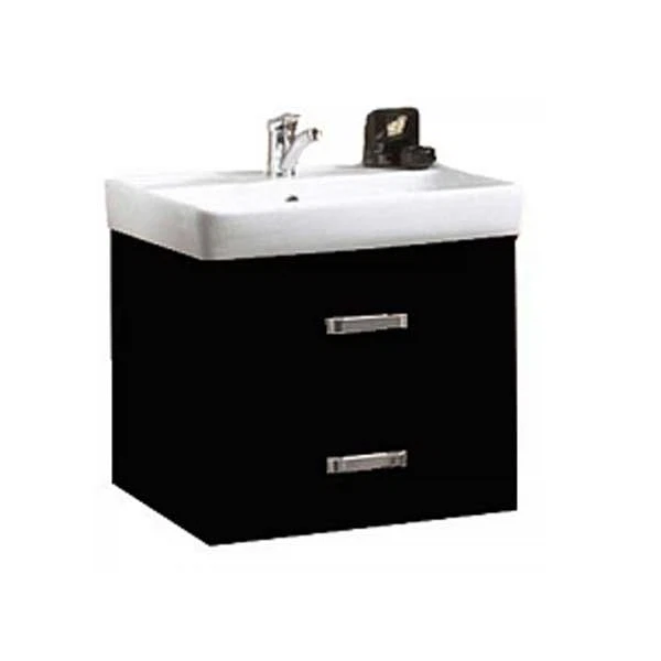 Фото Тумба под раковину акватон америна 60 чёрная/тигода 1a135401am950