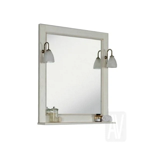 Фото Зеркало акватон жерона 85 белое серебро 1a158702gem20