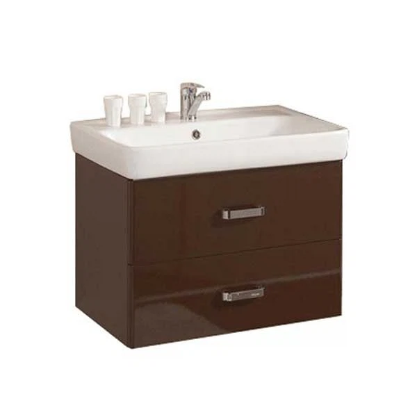 Фото Тумба под раковину акватон америна 70 тёмно-коричневая/тигода 1a137601am430