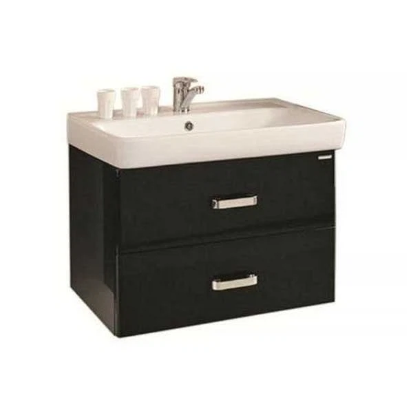 Фото Тумба без умывальника акватон америна 70см чёрный глянец/тигода 1a137601am950