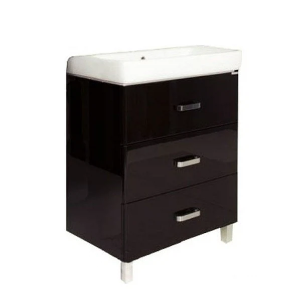 Фото Тумба под раковину акватон америна 80 черная 1a169101am950