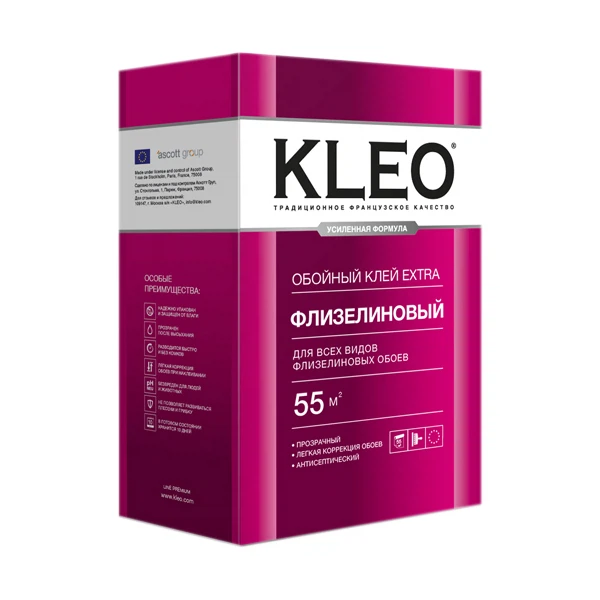 

клей для обоев kleo extra 55 /флизелиновый/