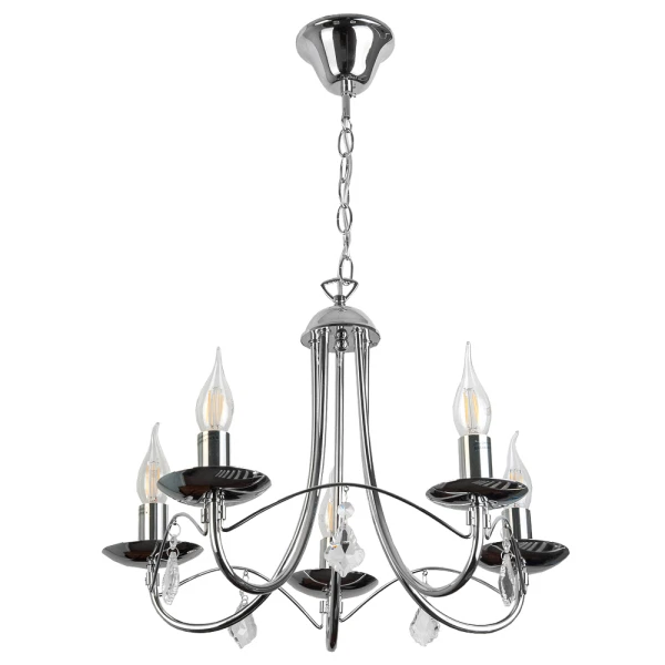 Фото Люстра подвесная toplight lily tl6020d-05ch е14 5x60w