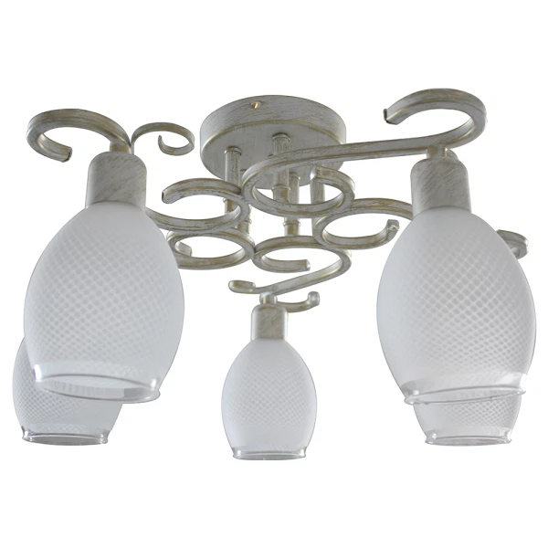 Фото Люстра потолочная toplight loretta tl7360x-05wg е14 5x40w