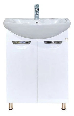 Изображение товара Тумба с умывальником Misty Лаванда 50 белая для ванной комнаты