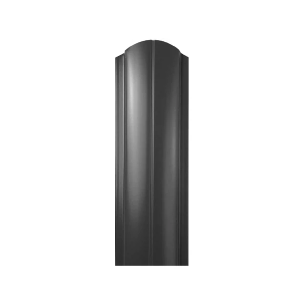 

штакетник евро фигурный, графитовый серый ral 7024, 1800 х 130 мм