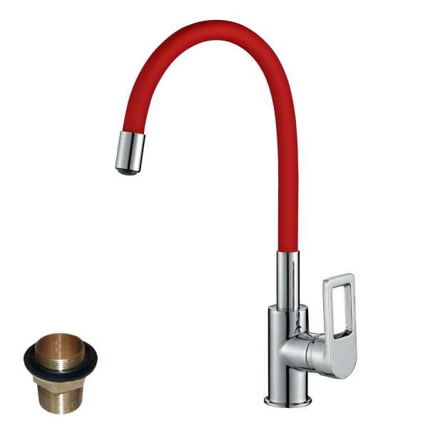 

смеситель для кухни rossinka z35-35u-red, Хром