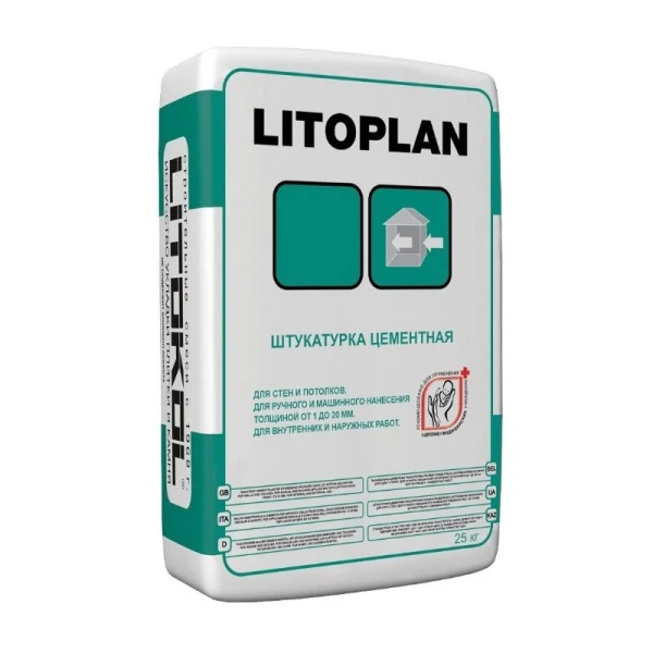 Фото Штукатурка цементная тонкослойная Litokol Litoplan, 25 кг