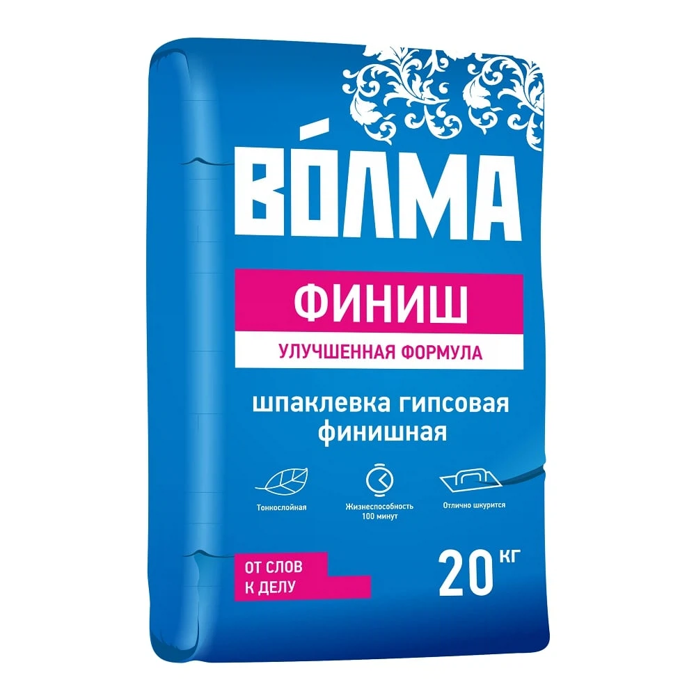Изображение товара Шпаклевка сухая гипсовая финишная ВОЛМА Финиш 20кг