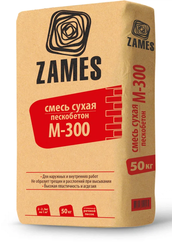 Смесь сухая цементно-песчаная zames м300