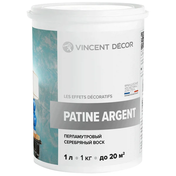 Фото Лак vincent decor patine argent защитный 1л