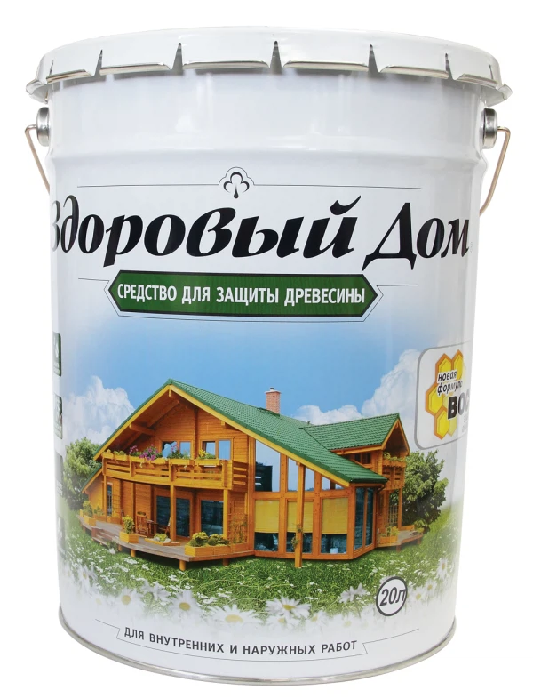 деревозащитное средство здоровый дом 20,0л еловая зелень