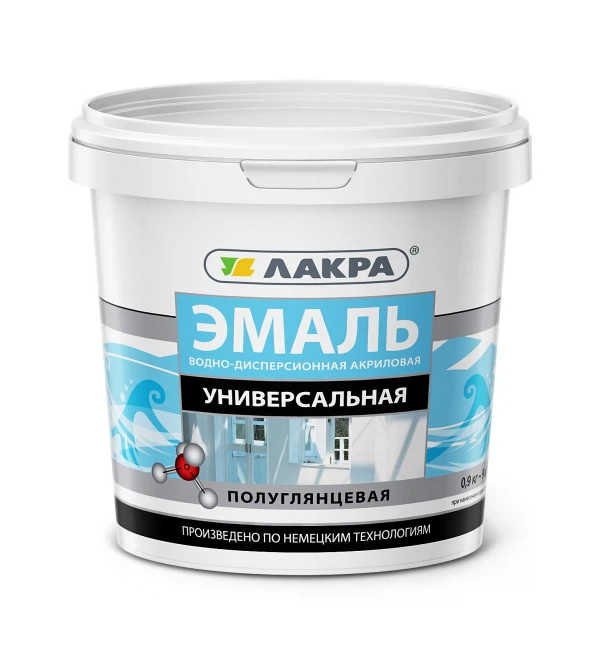 Эмаль акриловая универсальная 0,9кг белая