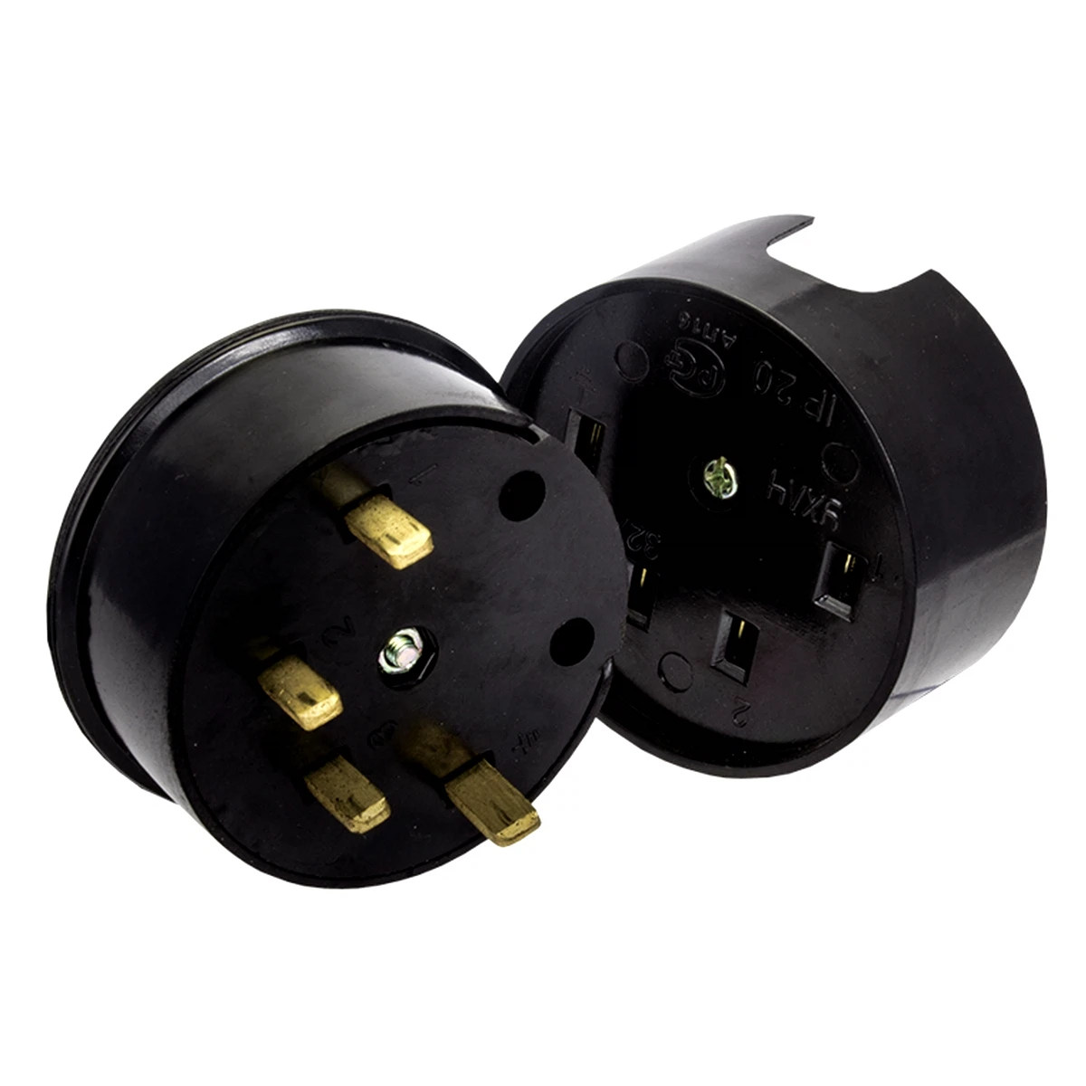 Изображение товара Разъем для плиты 32А 380В 3P+PE (ОУ) карболитовый черный (SBE-IS1-380-C)/72