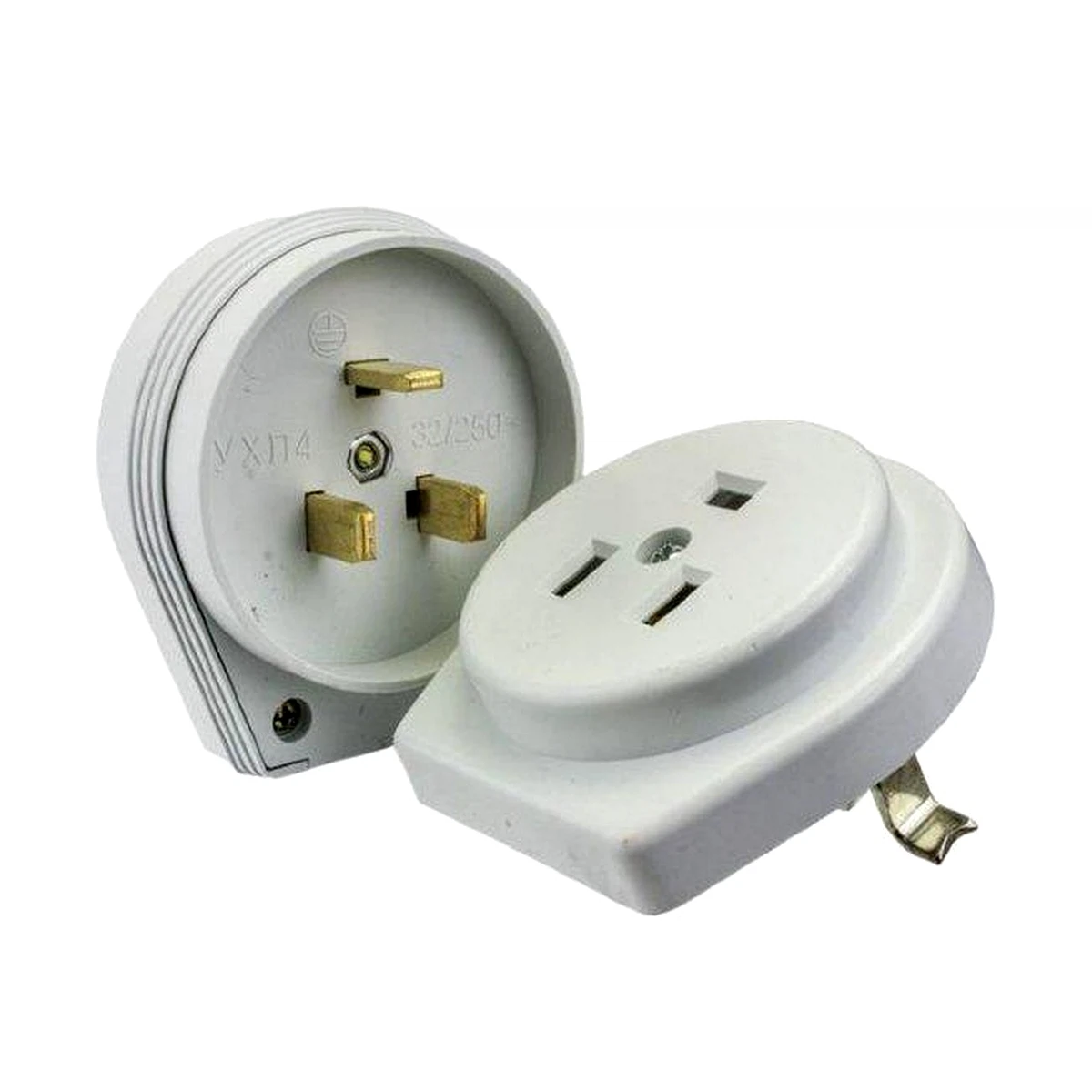 Изображение товара Разъем для плиты 32А 250В 2P+PE (СУ) пластиковый белый (SBE-IS2-250-P)/72