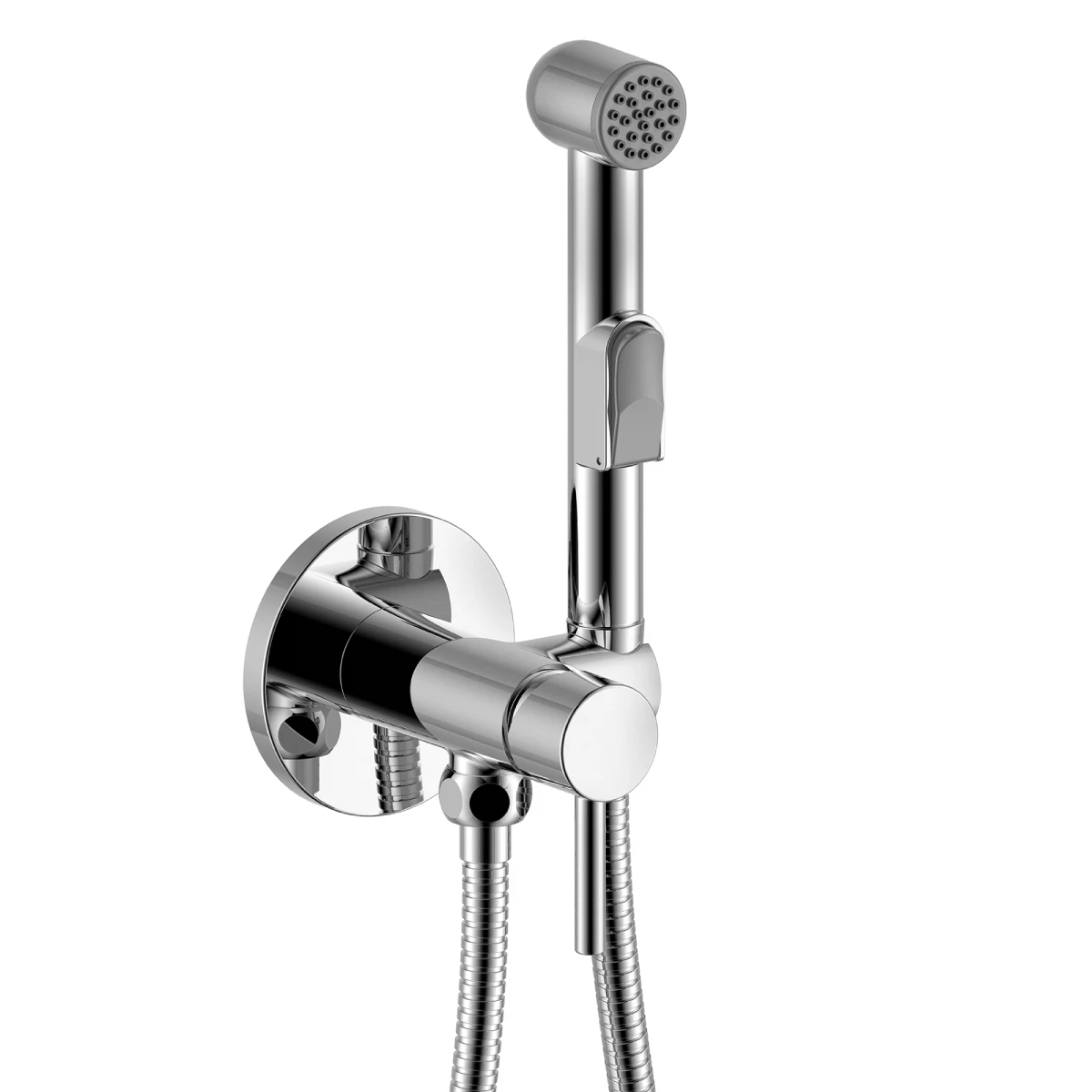 Изображение товара Смеситель Rossinka X25-51 с гигиеническим душем встроенный хром латунь 4 года гарантия