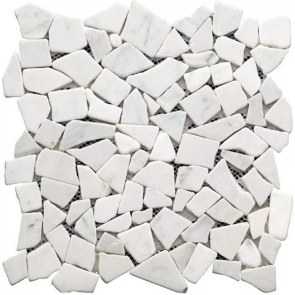 Фото Мозаика из мрамора natural m088-ml (carrara) серая 30.5x30.5