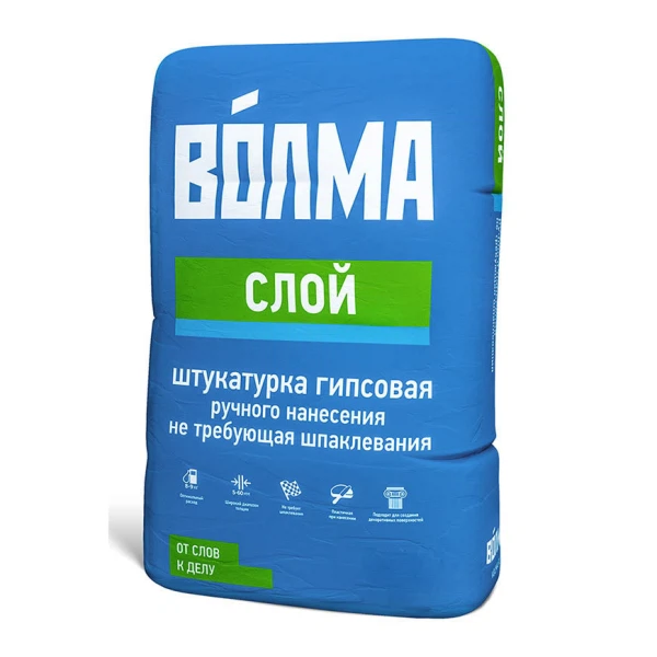 

штукатурка гипсовая волма слой, 5 кг, Белый