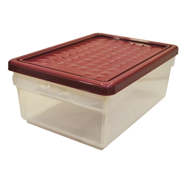 ящик для хранения 15л branq с боковой дверцей бордовый bq2591брд