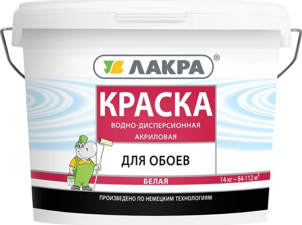 

краска в/д для обоев 14,0кг белая л-с