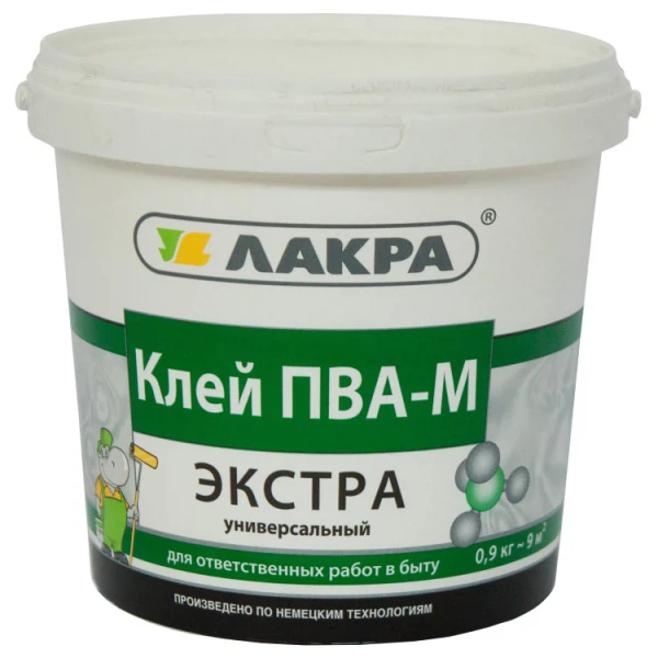 Клей пва-м универсальный экстра 0,9кг л-с