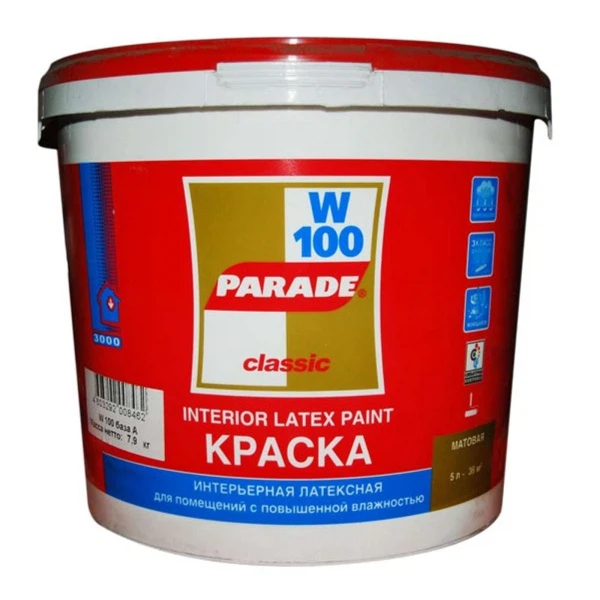 Краска parade w100 влажные помещения  база