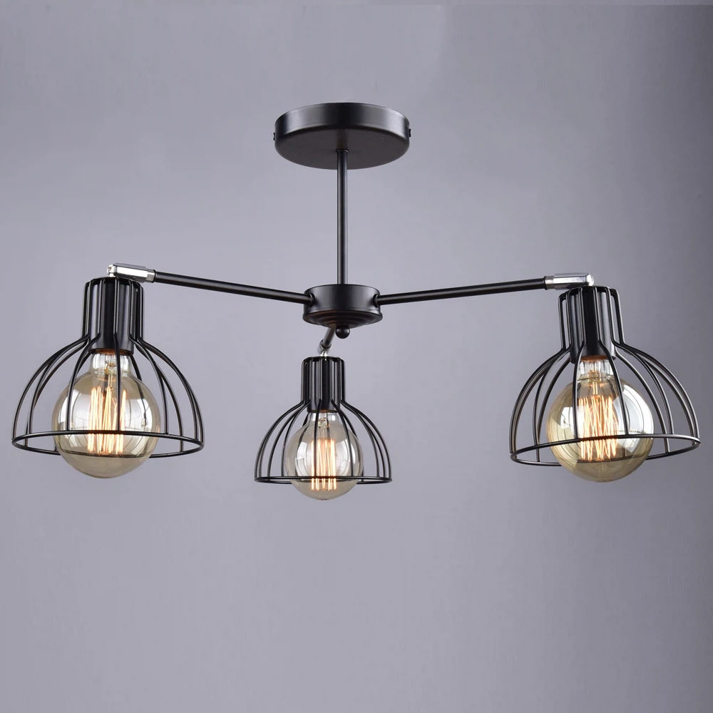 Изображение товара Люстра потолочная РОССвет Нубия РС21077 BK+CR/3C Е27 3x60Вт