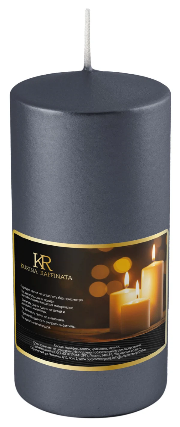 Свеча-столбик kukina raffinata лакированная стальной 56*80мм 300089