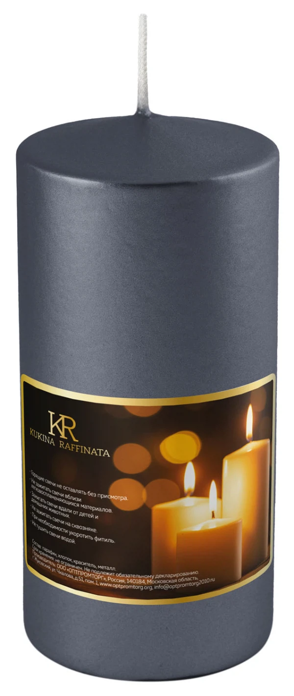 Свеча-столбик kukina raffinata лакированная стальной 56*120мм 300098