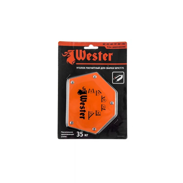 

уголок магнитный для сварки wester wmct75 углы 45;90;135, усилие 35кг, 829-007