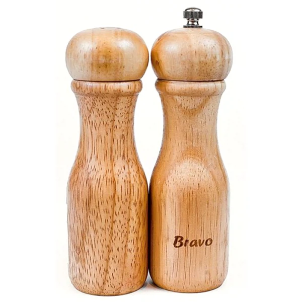 Br-351 набор мельница д/перца и солонка, 5*5*16см, гевея bravo