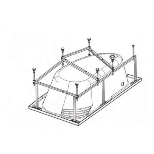 Фото Монтажный комплект к асимметричной ванне майорка xl 160х95см, универсальный