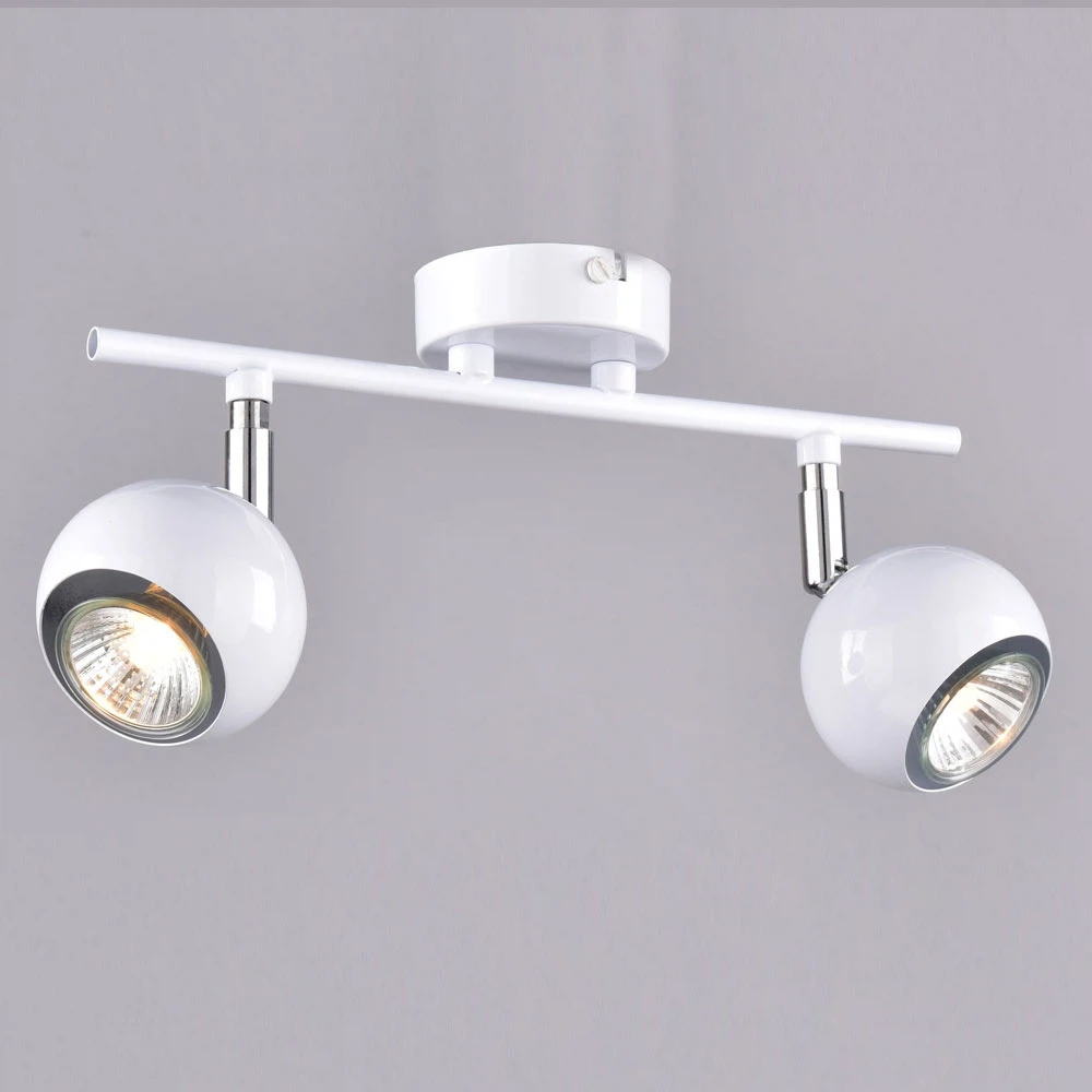 Изображение товара Спот РОССвет Портал РС20722 WT+CR/2C GU10 белый металлический светильник