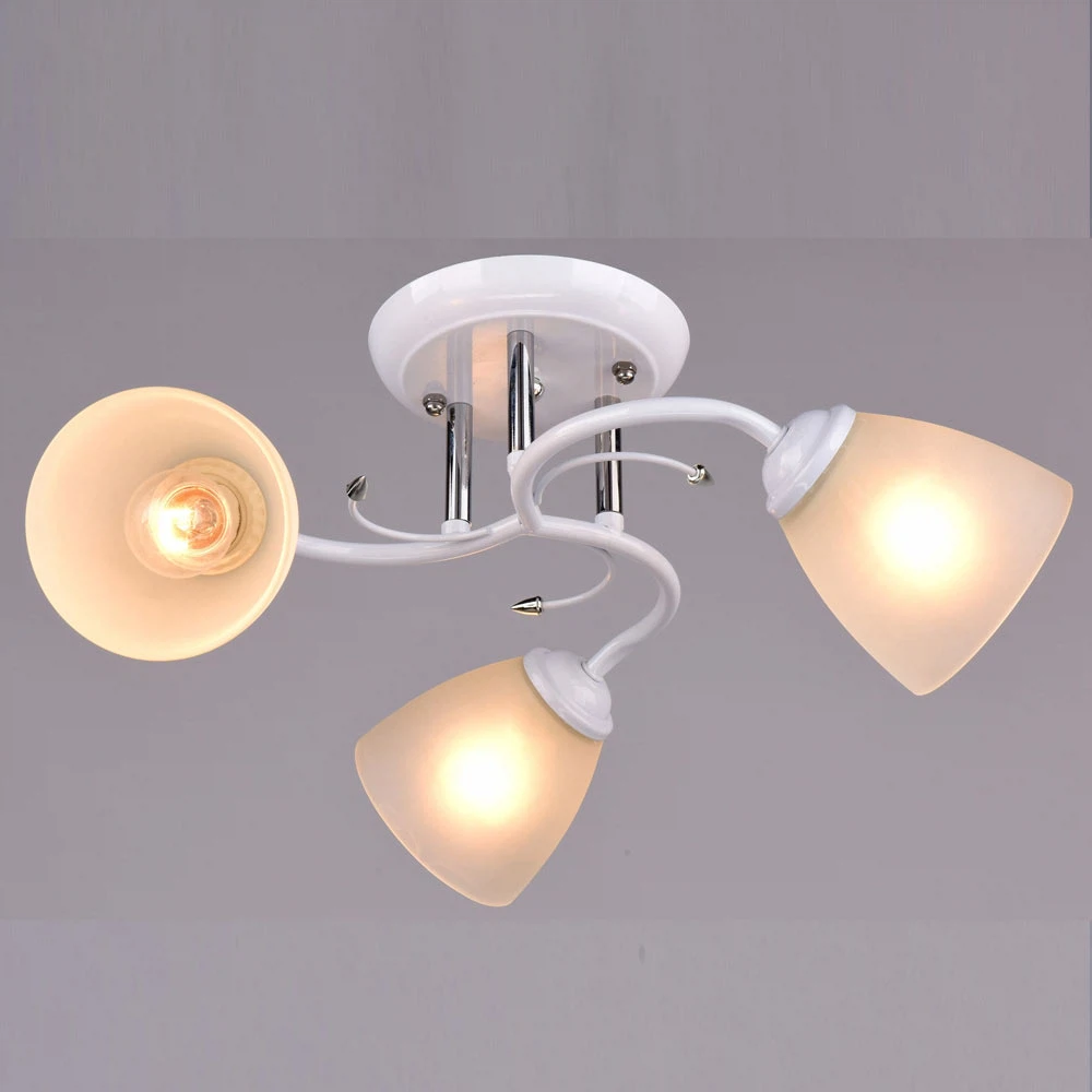 Изображение товара Люстра потолочная РОССвет Лютня РС20657 WT+CR/3C Е27 3x60Вт IP20