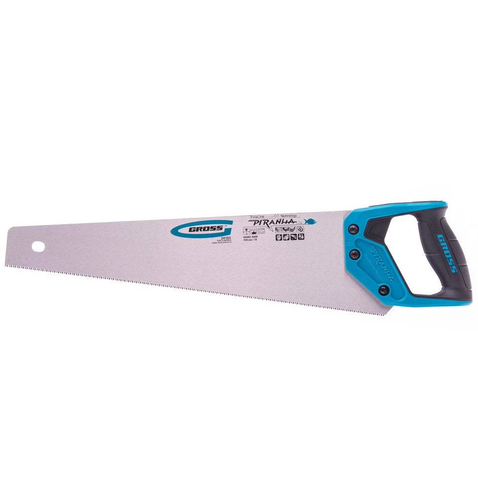 Изображение товара Ножовка по дереву Gross 450мм 11-12 TPI с 3D зубом для точных распилов
