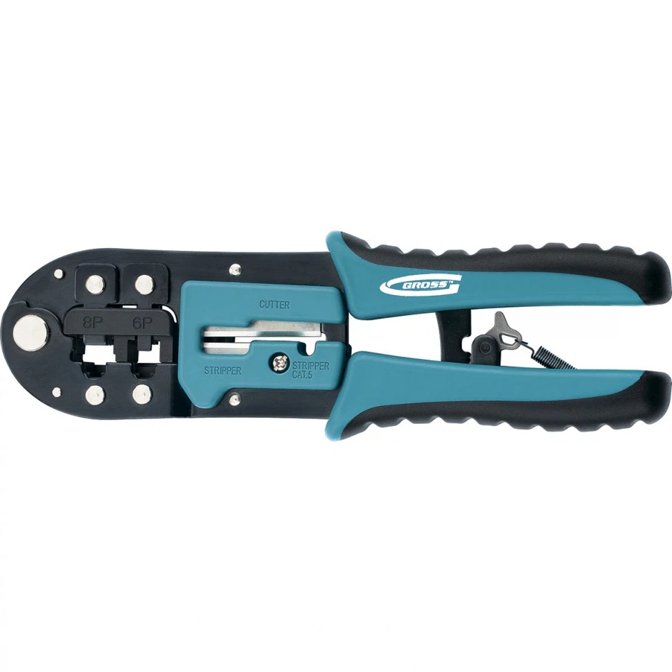 Изображение товара Клещи для обжима телефонных и компьютерных клемм RJ45 RJ11/12 6P 8P Gross 17719