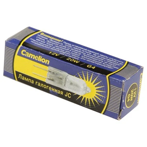 Изображение товара Галогенная лампа Camelion G4 12V 10W для точечного освещения