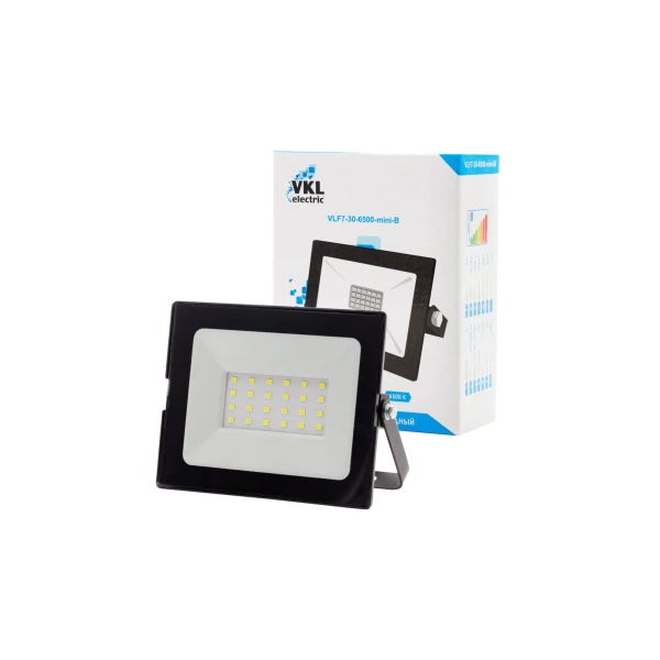 

прожектор светодиодный led 30w vlf7-30-6500-mini-b 6500к 2700лм 220v ip65 черный