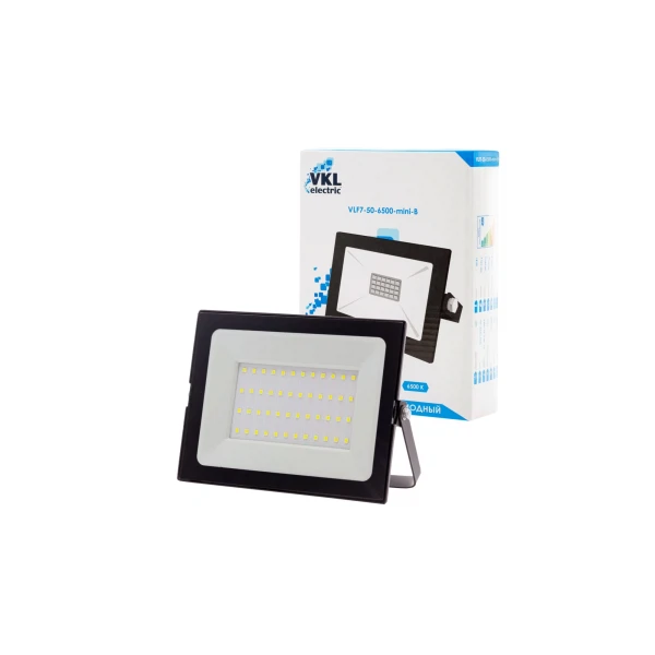 

прожектор led 50w vlf7-50-6500-mini-b 6500к 4500лм 220v ip65 черный